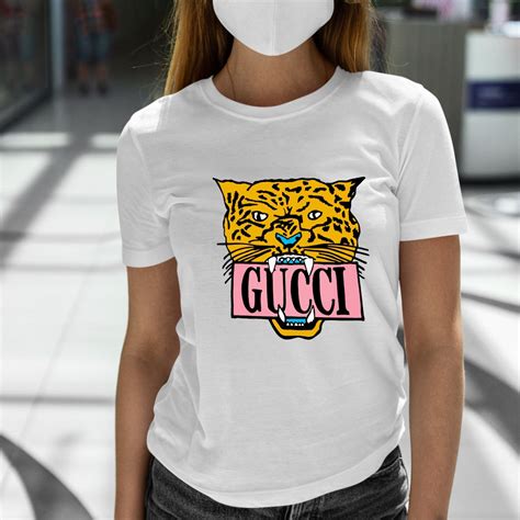 gucci white tiger t shirt|Gucci tiger collar shirt.